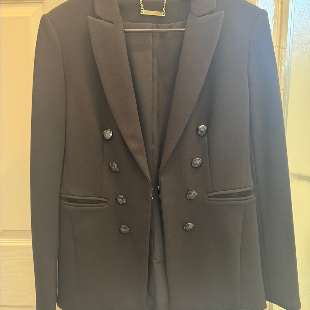 Black Double-Breasted Tahari Blazer